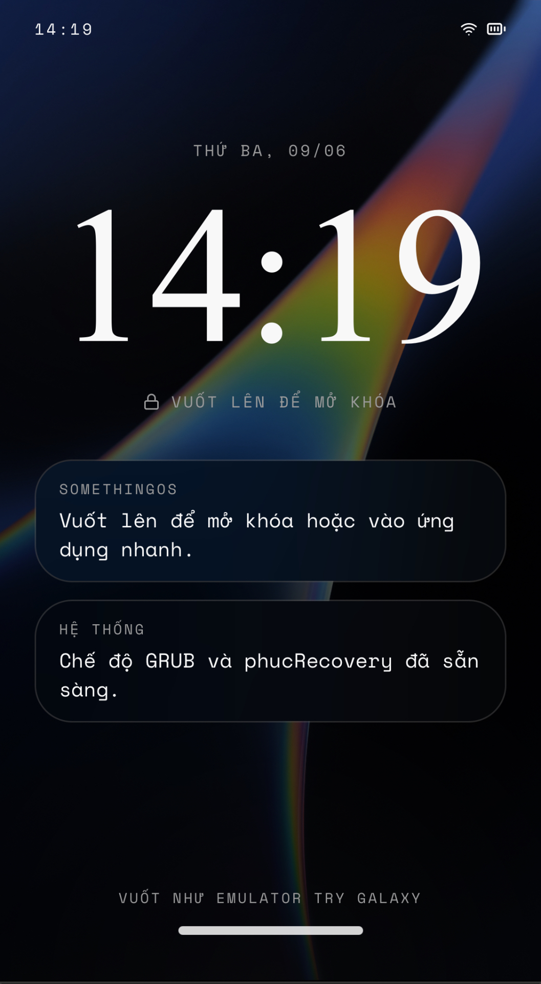 SomethingROM lock screen
